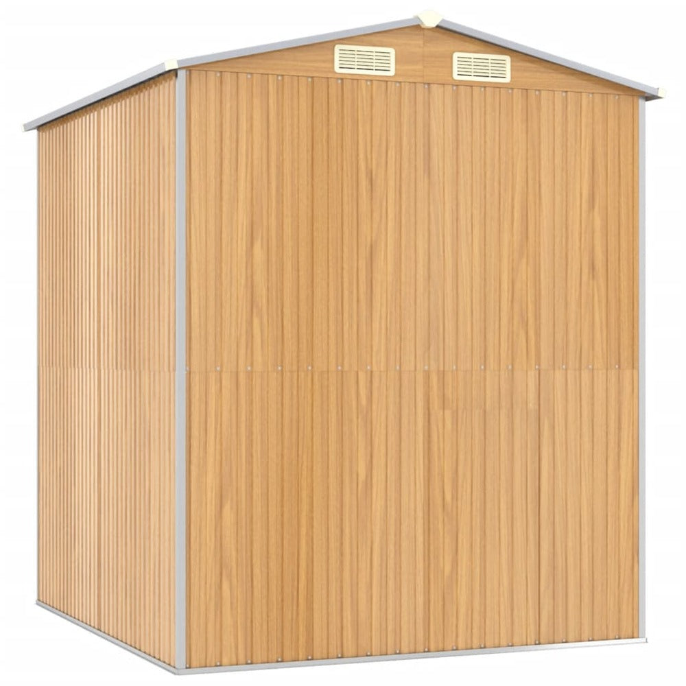 VIDAXL Abri De Jardin Marron Clair 192x191x223 Cm Acier Galvanisé