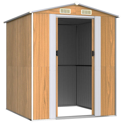 VIDAXL Abri De Jardin Marron Clair 192x191x223 Cm Acier Galvanisé
