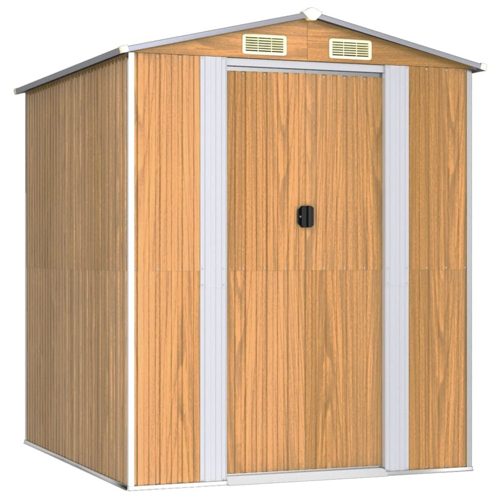 VIDAXL Abri De Jardin Marron Clair 192x191x223 Cm Acier Galvanisé