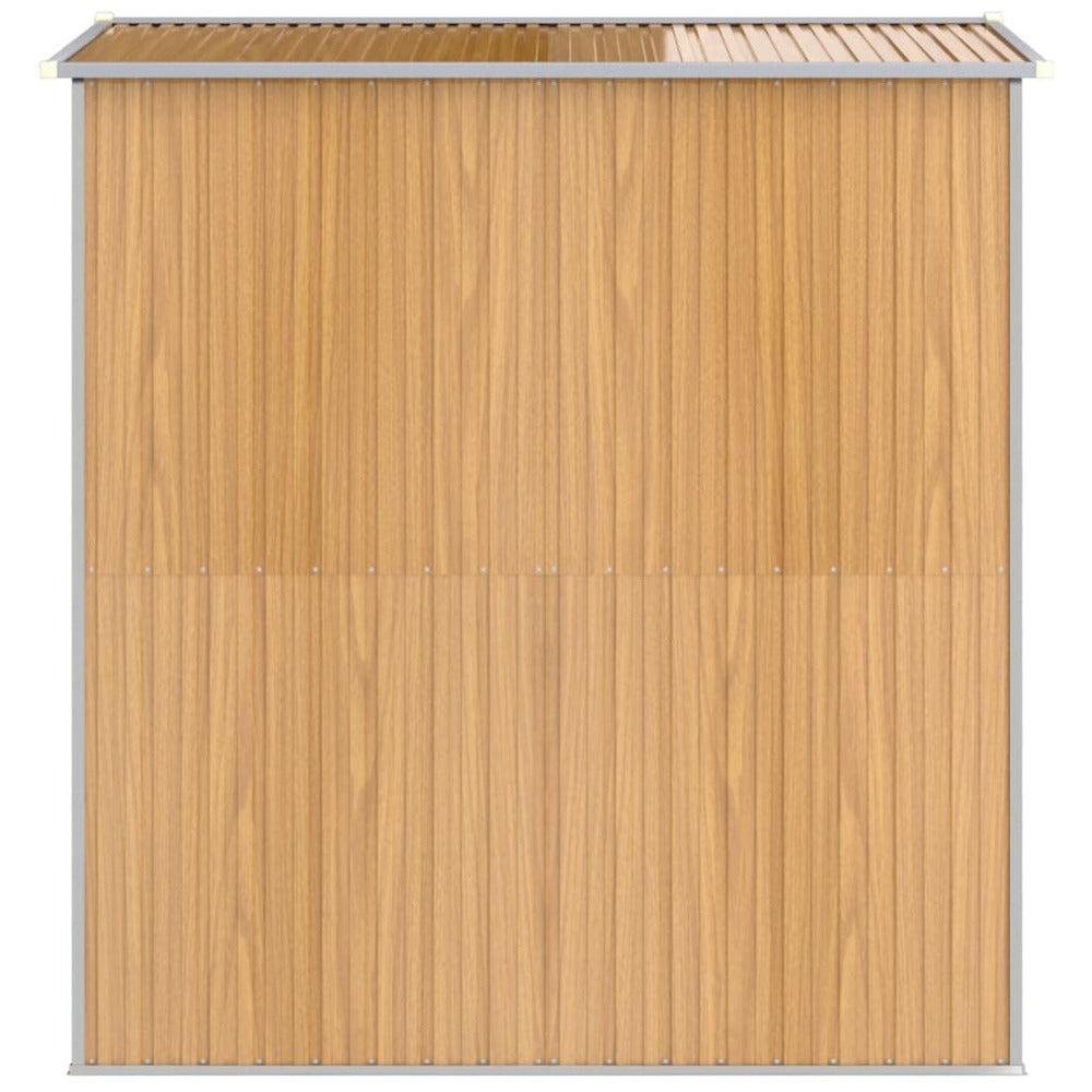 VIDAXL Abri De Jardin Marron Clair 192x191x223 Cm Acier Galvanisé