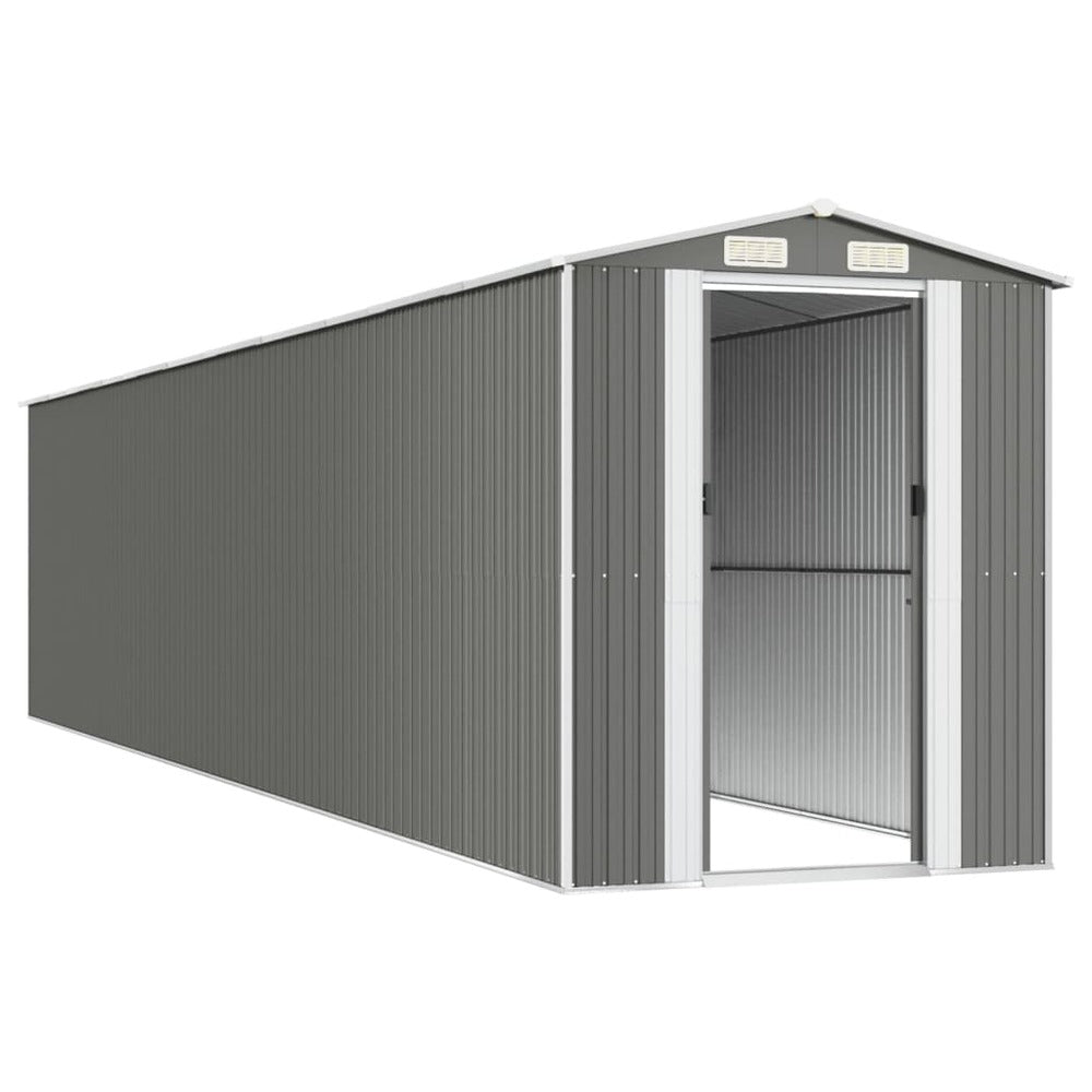 VIDAXL Abri De Jardin Gris Clair 192x938x223 Cm Acier Galvanisé