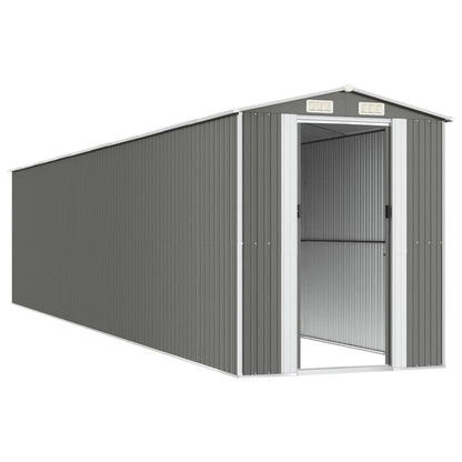 VIDAXL Abri De Jardin Gris Clair 192x938x223 Cm Acier Galvanisé