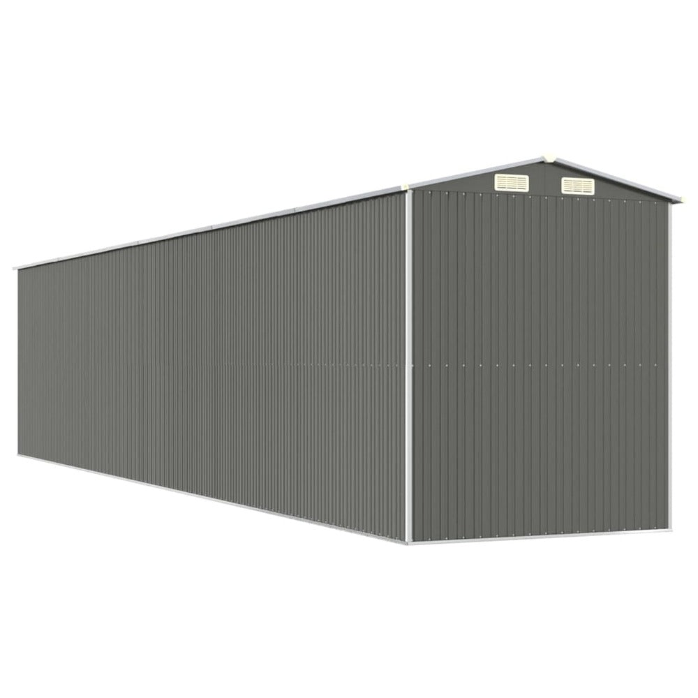 VIDAXL Abri De Jardin Gris Clair 192x938x223 Cm Acier Galvanisé