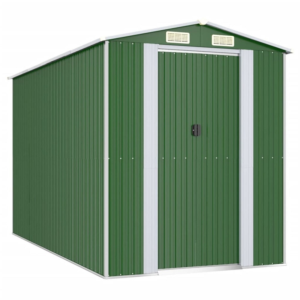 VIDAXL Abri De Jardin Vert 192x357x223 Cm Acier Galvanisé