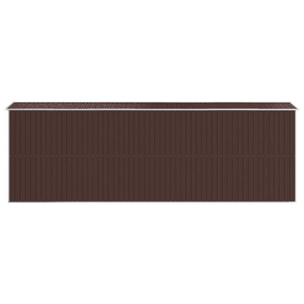 VIDAXL Abri De Jardin Marron Foncé 192x606x223 Cm Acier Galvanisé
