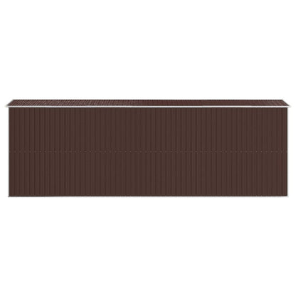 VIDAXL Abri De Jardin Marron Foncé 192x606x223 Cm Acier Galvanisé