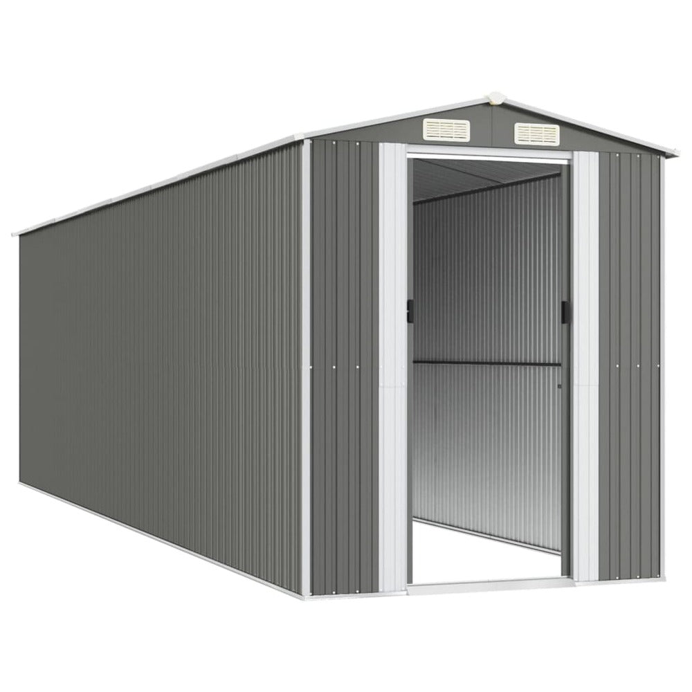 VIDAXL Abri De Jardin Gris Clair 192x689x223 Cm Acier Galvanisé
