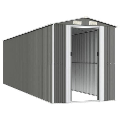 VIDAXL Abri De Jardin Gris Clair 192x689x223 Cm Acier Galvanisé