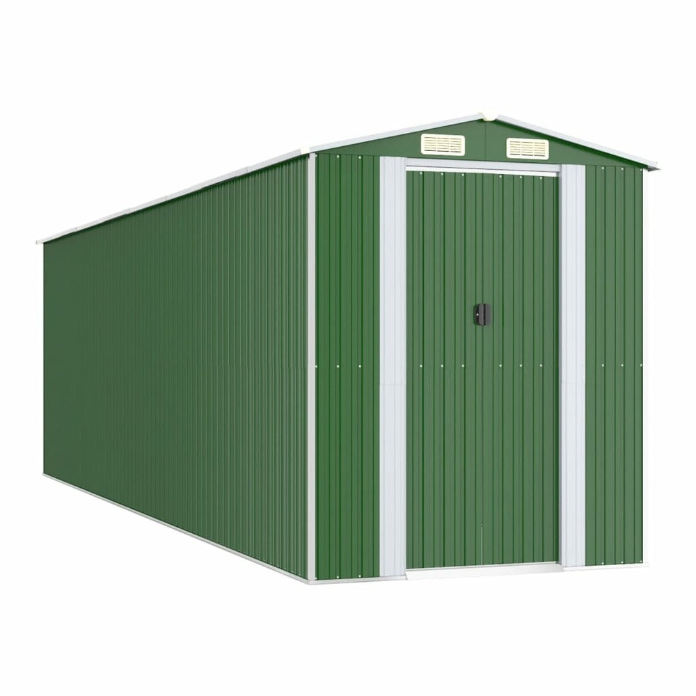 VIDAXL Abri De Jardin Vert 192x689x223 Cm Acier Galvanisé