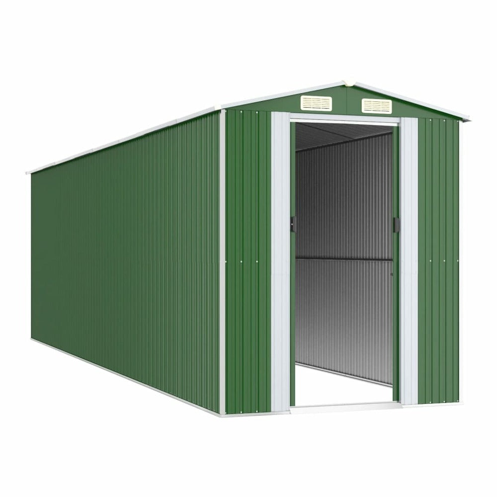 VIDAXL Abri De Jardin Vert 192x689x223 Cm Acier Galvanisé
