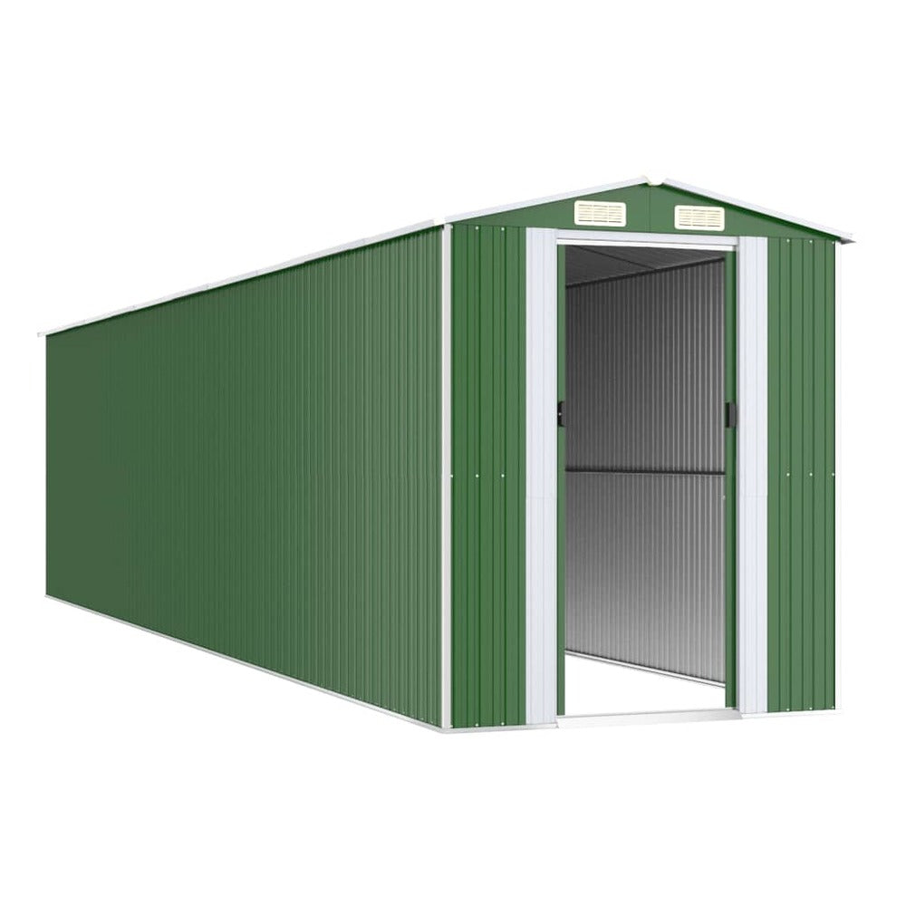 VIDAXL Abri De Jardin Vert 192x855x223 Cm Acier Galvanisé