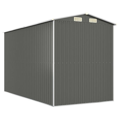 VIDAXL Abri De Jardin Gris Clair 192x357x223 Cm Acier Galvanisé
