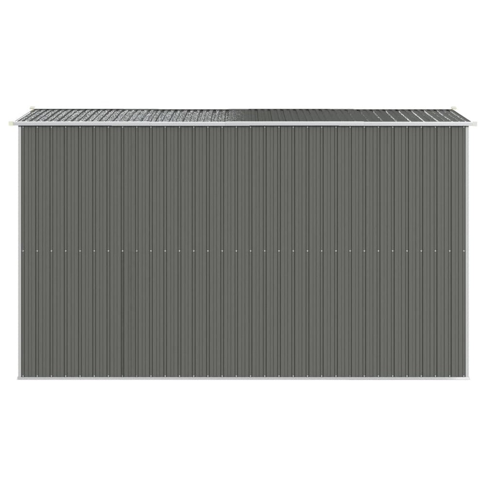 VIDAXL Abri De Jardin Gris Clair 192x357x223 Cm Acier Galvanisé
