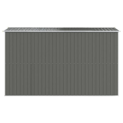 VIDAXL Abri De Jardin Gris Clair 192x357x223 Cm Acier Galvanisé
