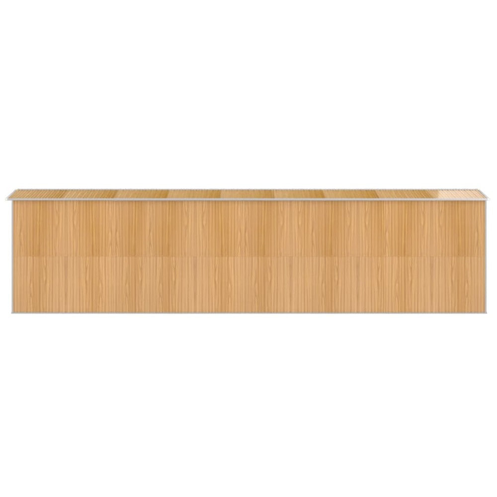 VIDAXL Abri De Jardin Marron Clair 192x772x223 Cm Acier Galvanisé