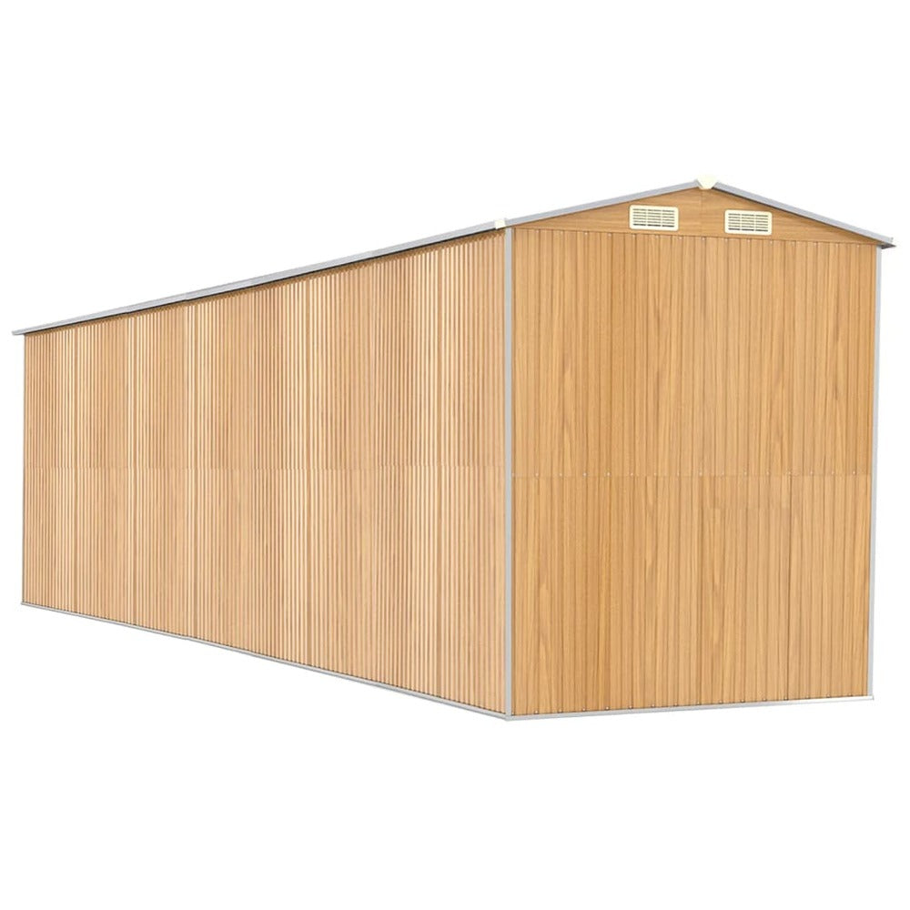 VIDAXL Abri De Jardin Marron Clair 192x772x223 Cm Acier Galvanisé