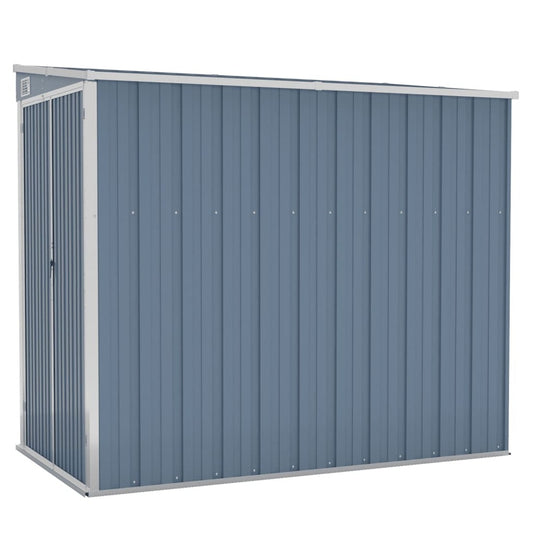 VIDAXL Abri De Jardin Mural Gris 118x194x178 Cm Acier Galvanisé