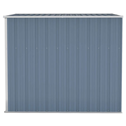 VIDAXL Abri De Jardin Mural Gris 118x194x178 Cm Acier Galvanisé