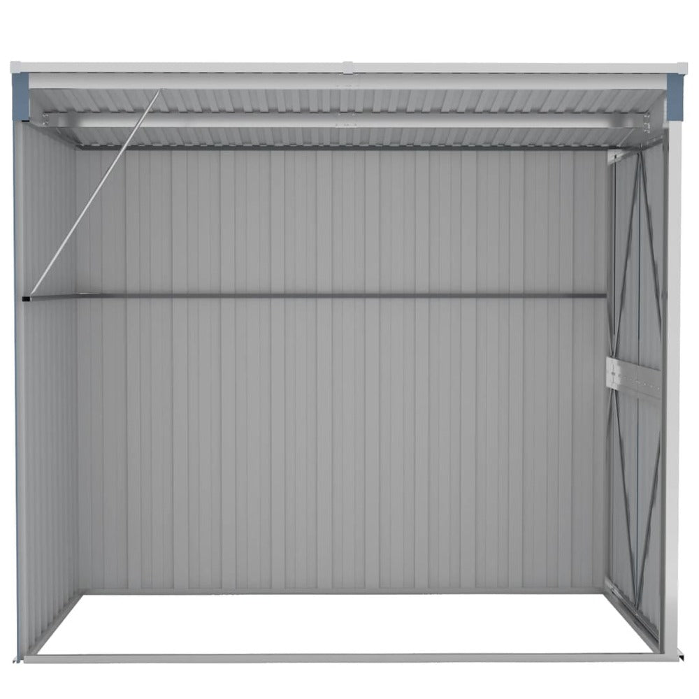 VIDAXL Abri De Jardin Mural Gris 118x194x178 Cm Acier Galvanisé