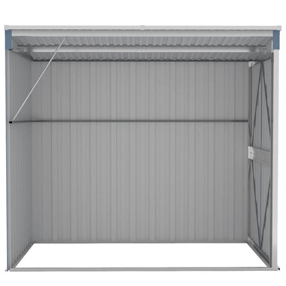 VIDAXL Abri De Jardin Mural Gris 118x194x178 Cm Acier Galvanisé
