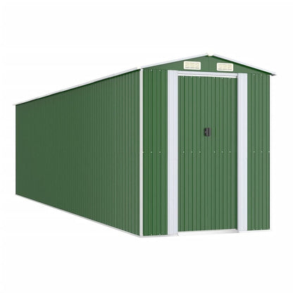 VIDAXL Abri De Jardin Vert 192x772x223 Cm Acier Galvanisé