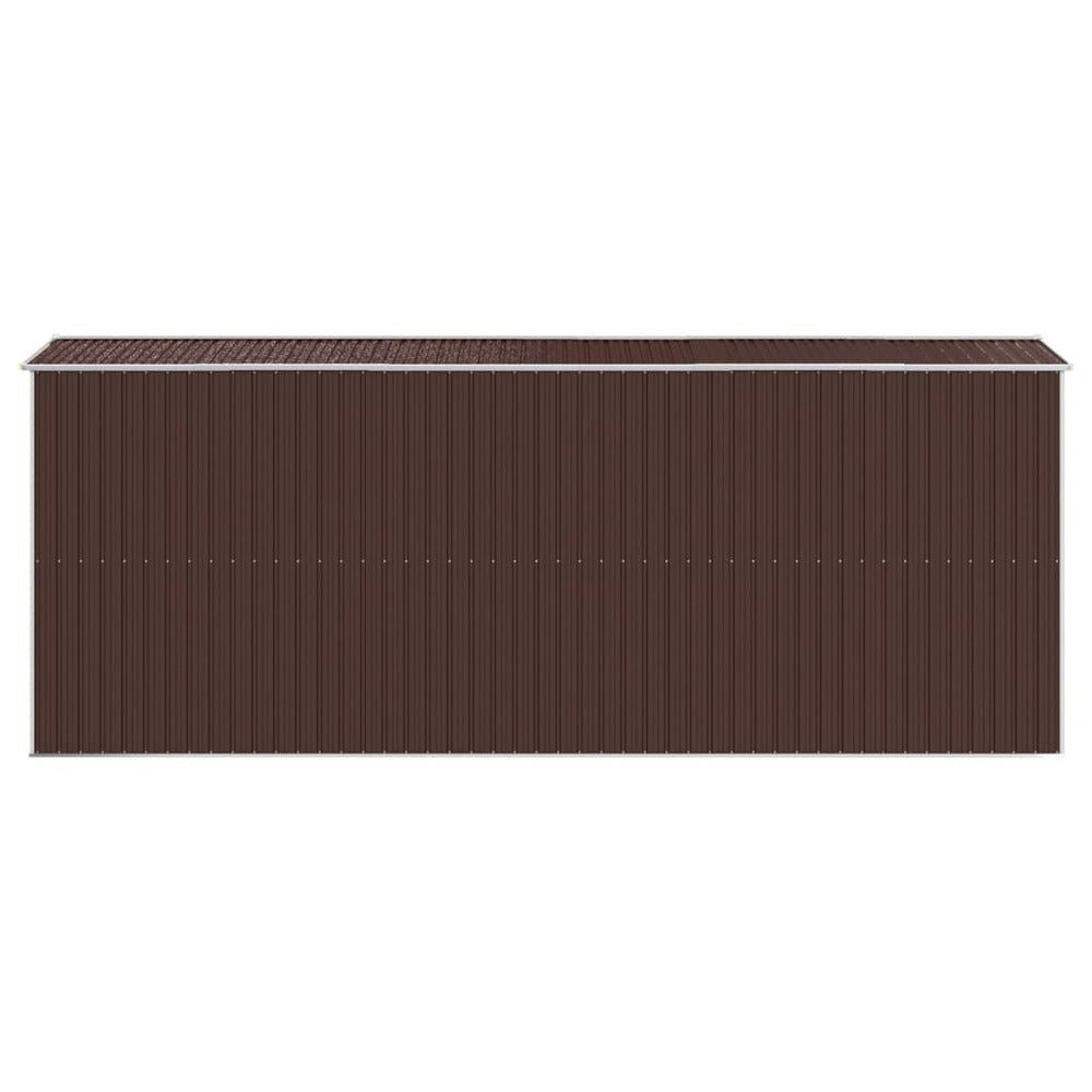 VIDAXL Abri De Jardin Marron Foncé 192x523x223 Cm Acier Galvanisé