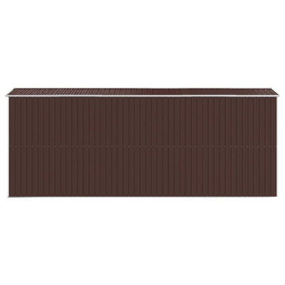 VIDAXL Abri De Jardin Marron Foncé 192x523x223 Cm Acier Galvanisé