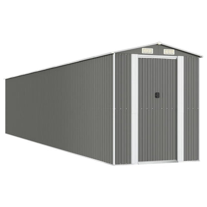 VIDAXL Abri De Jardin Gris Clair 192x1021x223 Cm Acier Galvanisé