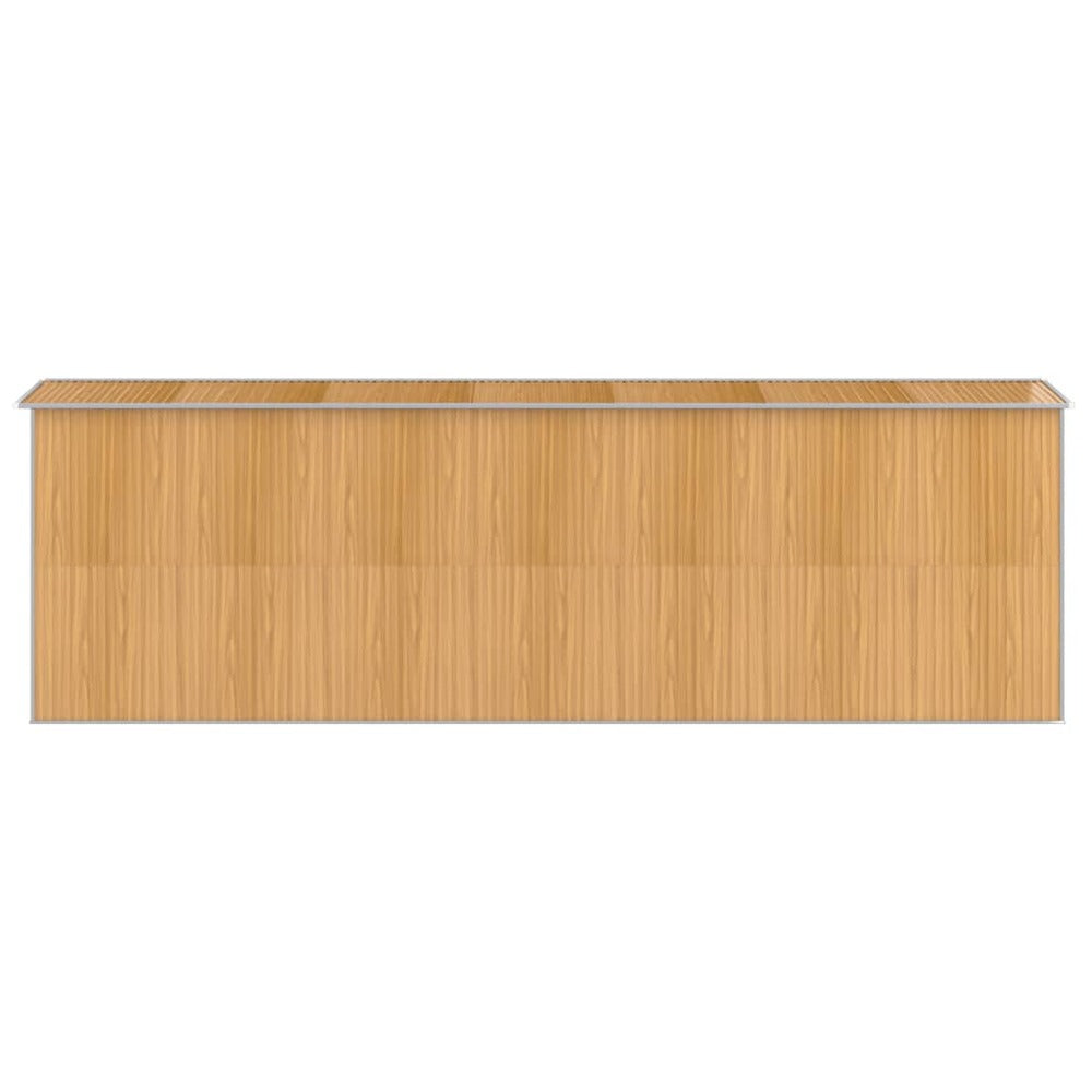 VIDAXL Abri De Jardin Marron Clair 192x606x223 Cm Acier Galvanisé