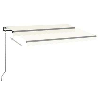 VIDAXL Auvent Automatique Avec Capteur De Vent Et Led 350x250 Cm Crème