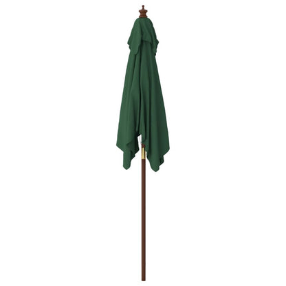 VIDAXL Parasol De Jardin Avec Mât En Bois Vert 198x198x231 Cm