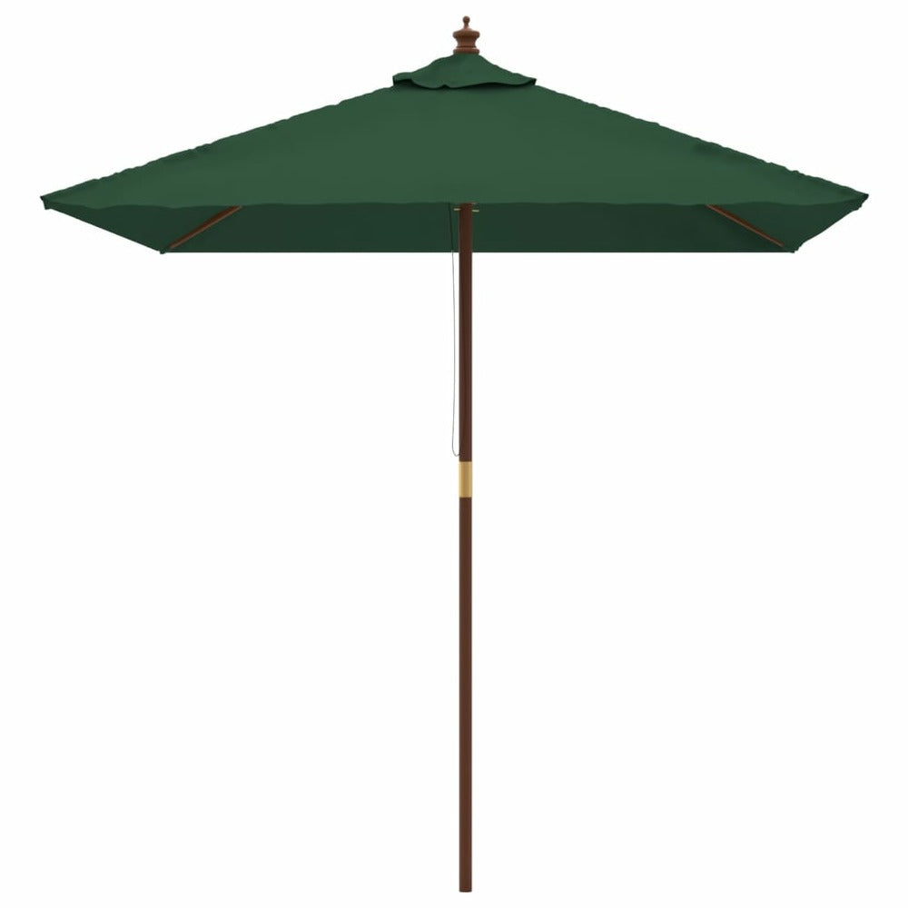 VIDAXL Parasol De Jardin Avec Mât En Bois Vert 198x198x231 Cm