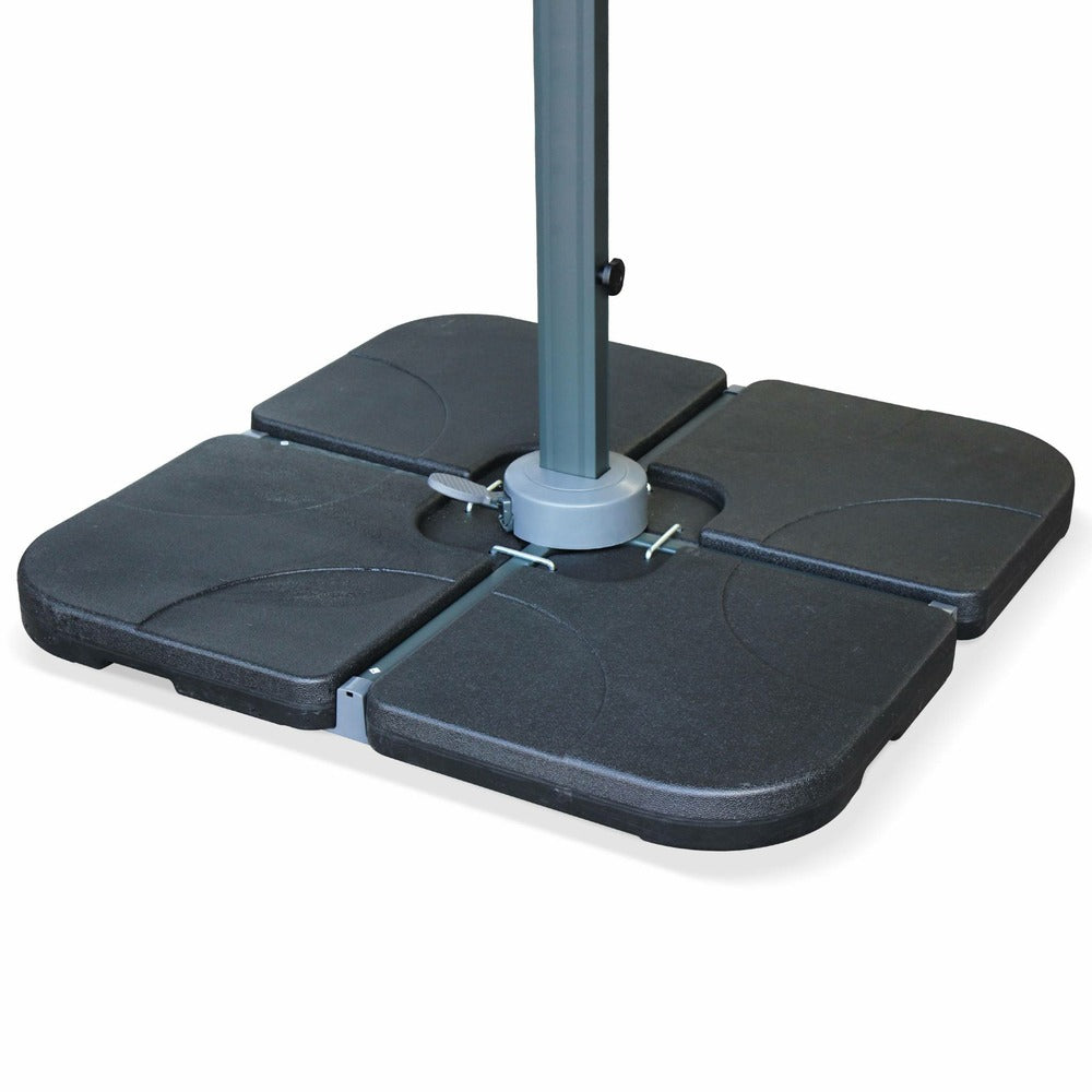  Dalle Pour Parasol à Lester - 50x50cm - 16 Kgs Une Fois Remplie - Pieds. Socle Poids Pour Fixer Votre Parasol