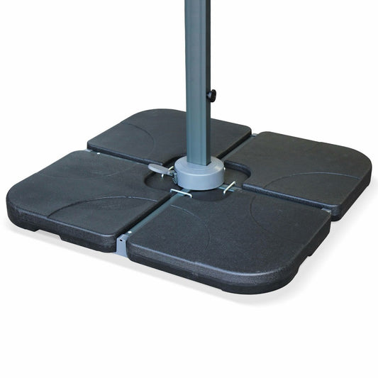  Dalle Pour Parasol à Lester - 50x50cm - 16 Kgs Une Fois Remplie - Pieds. Socle Poids Pour Fixer Votre Parasol