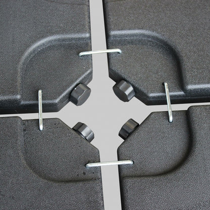  Dalle Pour Parasol à Lester - 50x50cm - 16 Kgs Une Fois Remplie - Pieds. Socle Poids Pour Fixer Votre Parasol