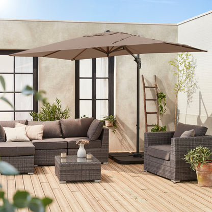  Dalle Pour Parasol à Lester - 50x50cm - 16 Kgs Une Fois Remplie - Pieds. Socle Poids Pour Fixer Votre Parasol