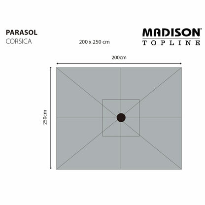 Madison Parasol Corsica 200x250 Cm Taupe