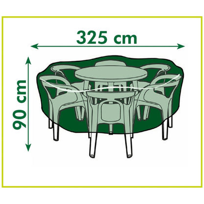 Nature Housse De Mobilier De Jardin Pour Tables Rondes 325x325x90 Cm