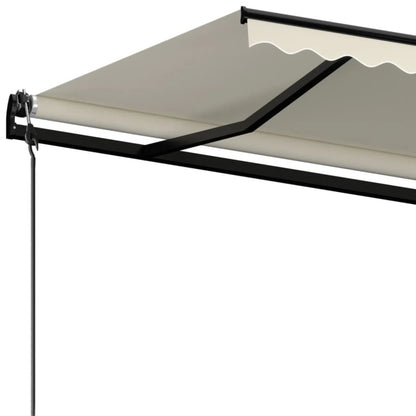 VIDAXL Auvent Rétractable Automatique 450x300 Cm Crème