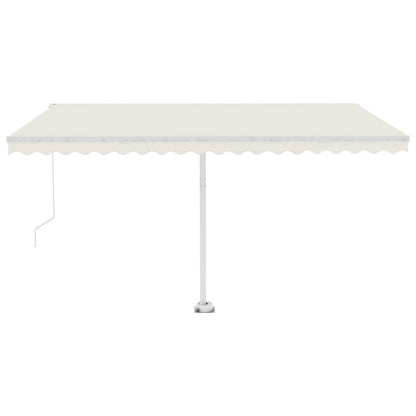 VIDAXL Auvent Manuel Rétractable Sur Pied 450x350 Cm Crème
