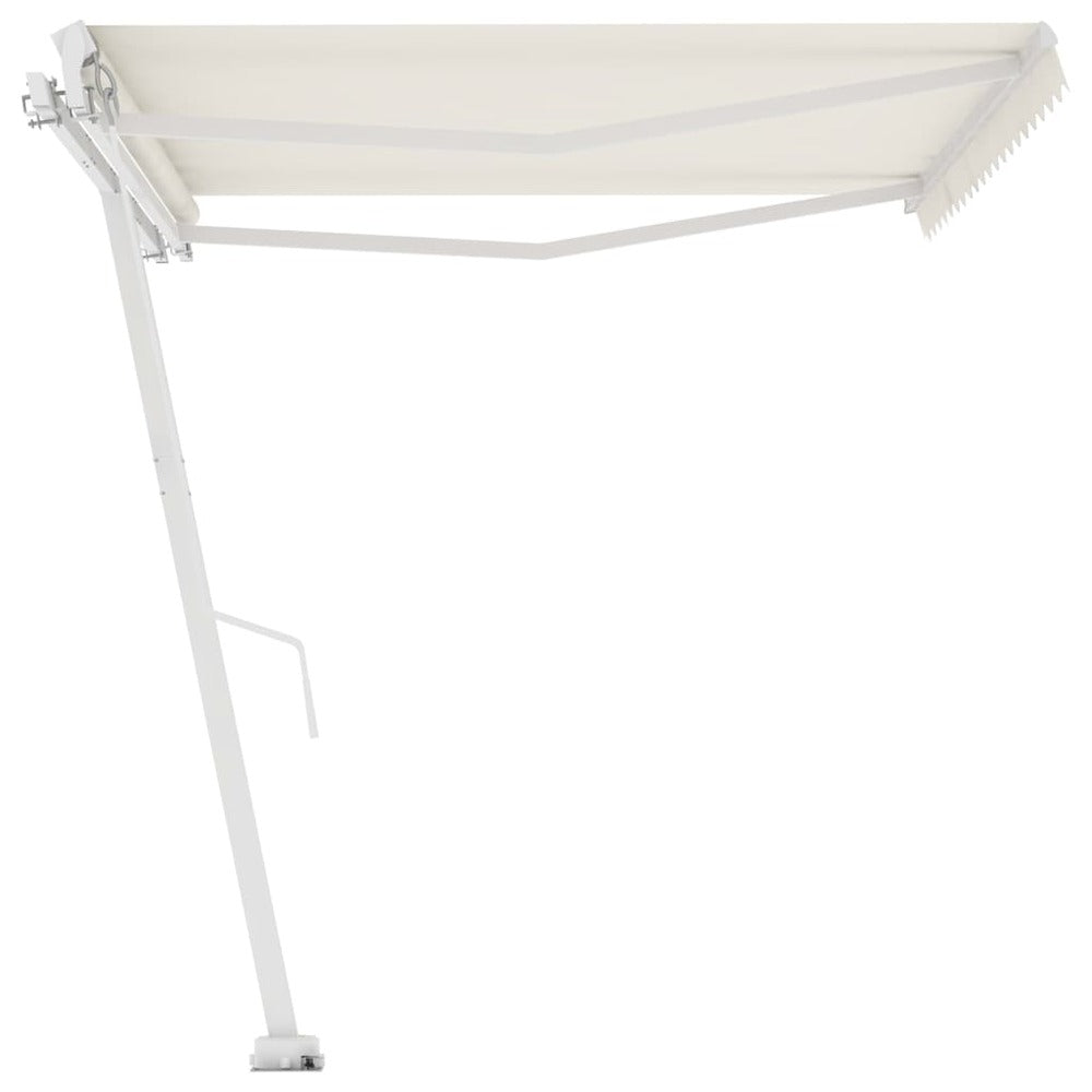 VIDAXL Auvent Manuel Rétractable Sur Pied 450x350 Cm Crème