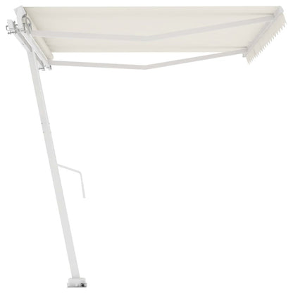 VIDAXL Auvent Manuel Rétractable Sur Pied 450x350 Cm Crème