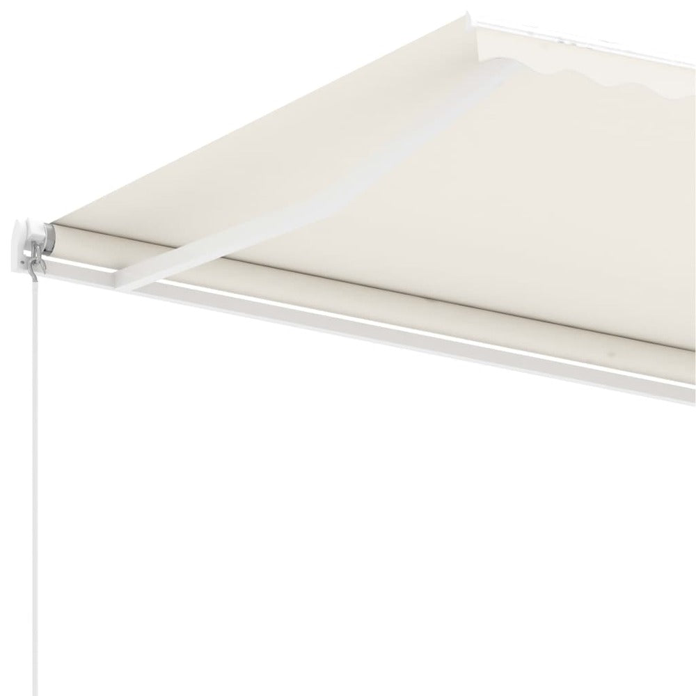 VIDAXL Auvent Manuel Rétractable Sur Pied 450x350 Cm Crème