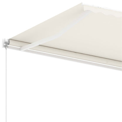 VIDAXL Auvent Manuel Rétractable Sur Pied 450x350 Cm Crème