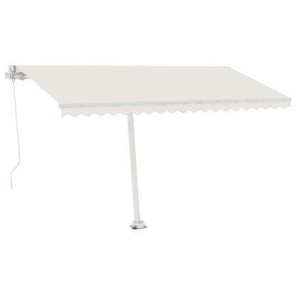 VIDAXL Auvent Manuel Rétractable Sur Pied 450x350 Cm Crème