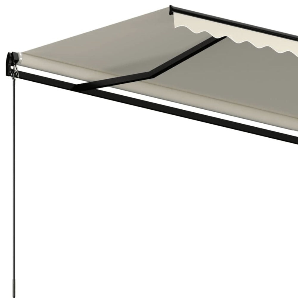 VIDAXL Auvent Manuel Rétractable 450x300 Cm Crème