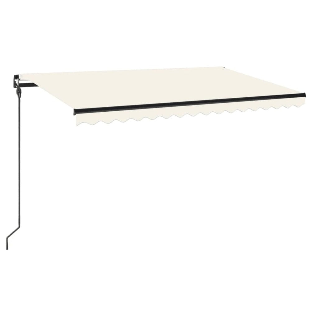 VIDAXL Auvent Manuel Rétractable 450x300 Cm Crème