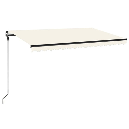 VIDAXL Auvent Manuel Rétractable 450x300 Cm Crème