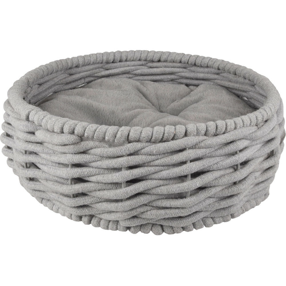 Flamingo Panier Tressé ø 42 Cm Gris Pour Chat Et Petit Chien