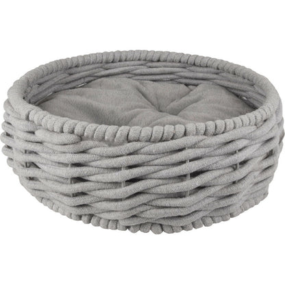 Flamingo Panier Tressé ø 42 Cm Gris Pour Chat Et Petit Chien